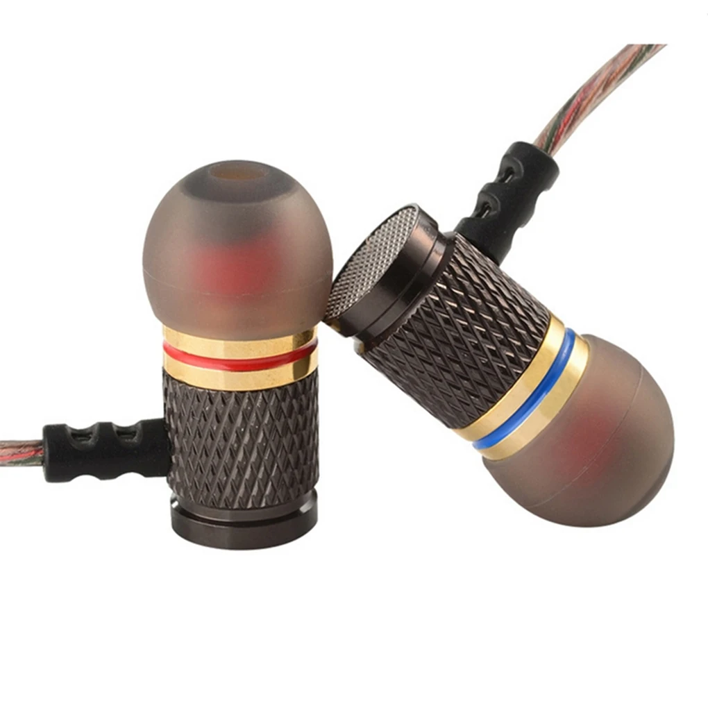 1pcs With microphone Straight inserted In ear Eardphone 1 Auricular Good Bass Headset Metal In Ear Earphone Earbud