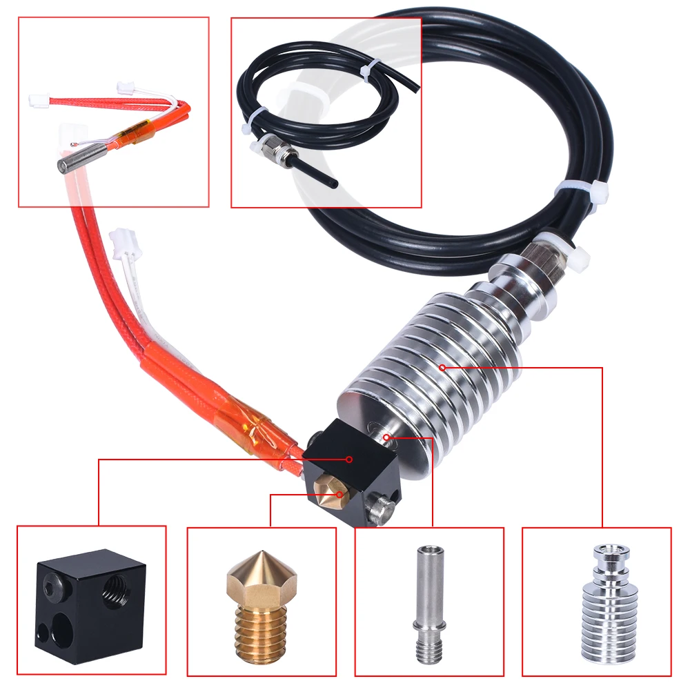 Обновление V5 J-head Hotend комплект для E3D экструдера 1,75 мм нити V5 силиконовые носки для малышей, 12/24V для I3 Мега/Chiron 3D-принтеры Запчасти