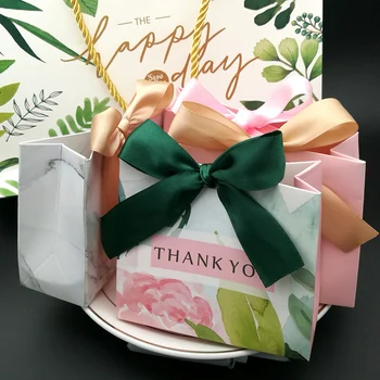 

10Pcs Thank You Printed PINK Candy Bag Box for Favor Gift Decoration/Event Party Supplies/Wedding Favours Gift Boxes Candy