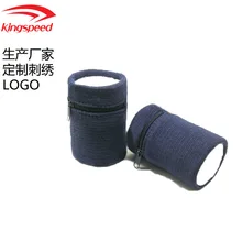 Спортивные Напульсники настраиваемый логотип вышивка хлопок полотенце впитывающие пот Фитнес Бег молния Баскетбол ремешок на руку