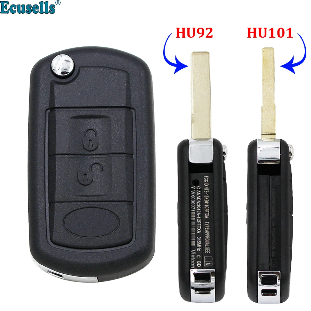 3 buttons Flip Remote Key Shell Case Fob for LAND ROVER DISCOVERY 4 Range Rover Sport Vogue HU101 or HU92 Uncut | Автомобили и
