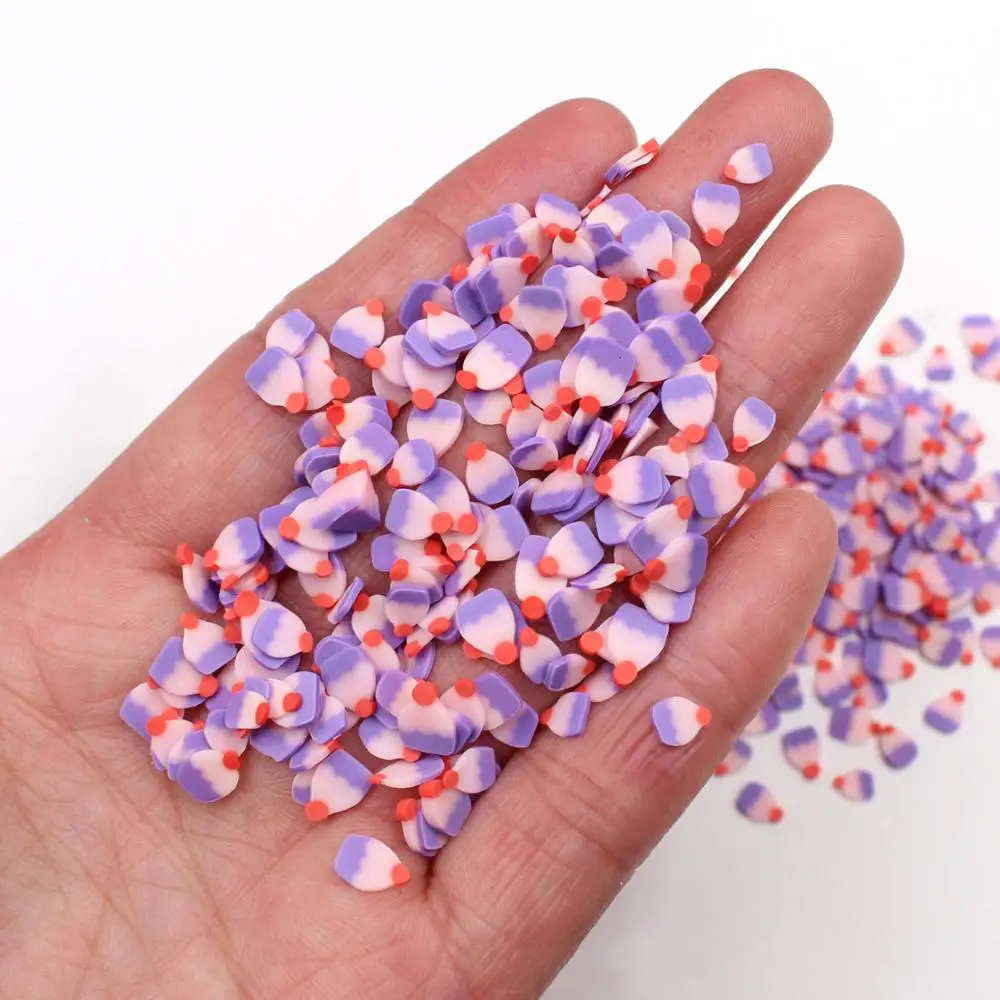 100g Sweet Polyme Soft Clay Cake Slices Sprinkles for Craft DIY Making Nail Art Decorations Scrapbooking Phone Case Deco 5mm