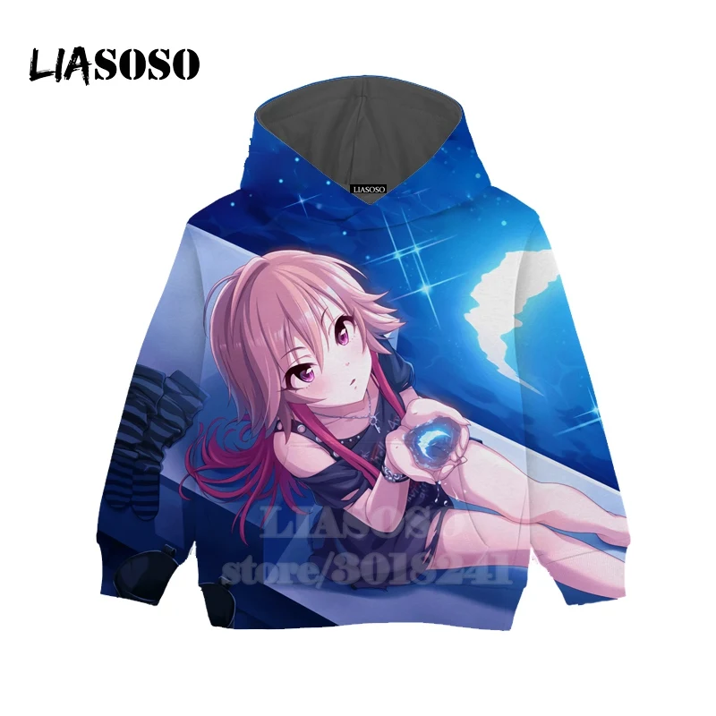 Children 3D Print Idol Master Cinderella Girl Hoodie Kids Anime Sweatshirt Boy Girl Long Sleeve Top Baby Teens Pullover B173-25 - Цвет: 2