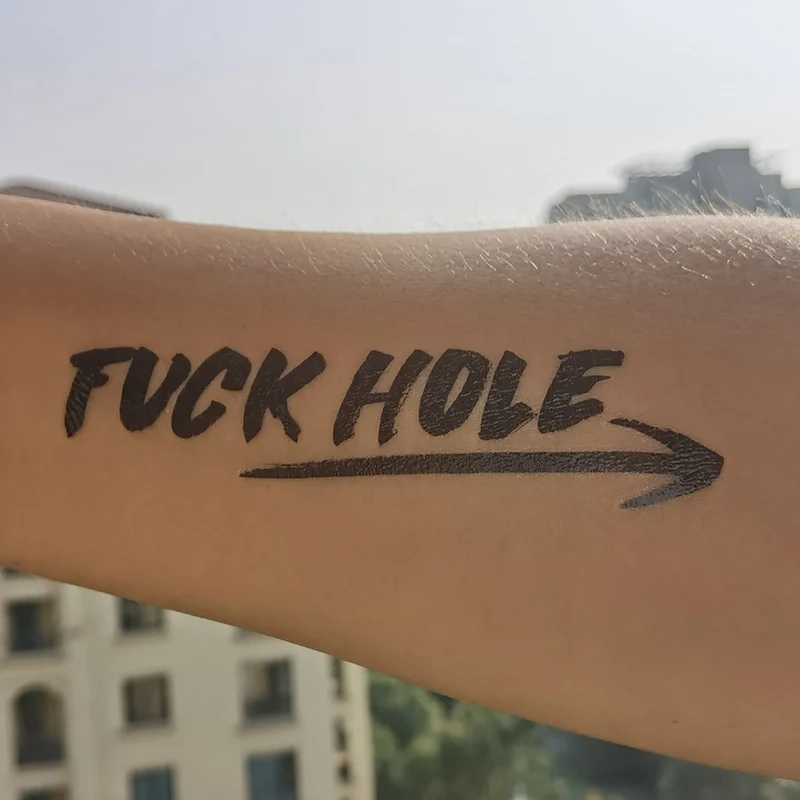Hot Seller F hole - Cuckold Temporary Tattoo Fetish for Hotwife cuckold JlwjeBX6njD