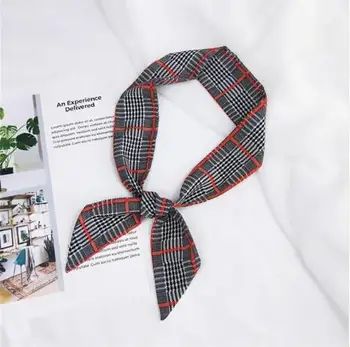 

Orange Dot Skinny Hair Scarf Women Cute Neckerchief Small Bag Wrist Ribbons Female Head Neck Wraps New Fashion Accessories 90 cm