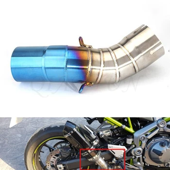 

For Kawasaki Z900 Exhaust Pipe Motorcycle Exhaust Tips Slip On 51 mm Mid Link Elbow Stainless Steel Middle Connecting Modified