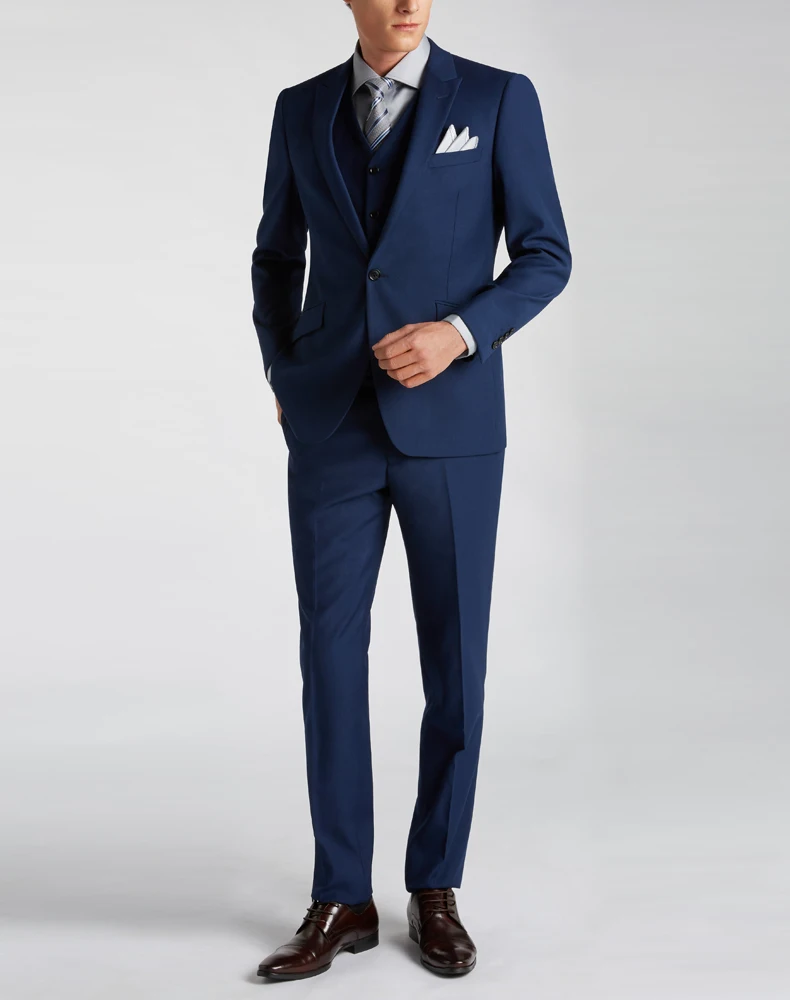 Мужской классический костюм жениха на свадьбу Тонкий деловой из 3 предметов