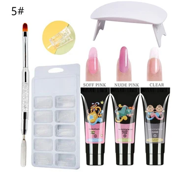 

Newly Quick Building UV Nail Poly Gel Kit Polish Nail Art Extension Acrylic Kits Quick Dry Beauty Supplies CLA88