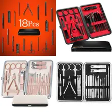 18 шт профессиональный маникюрный набор инструментов для ухода за ногтями