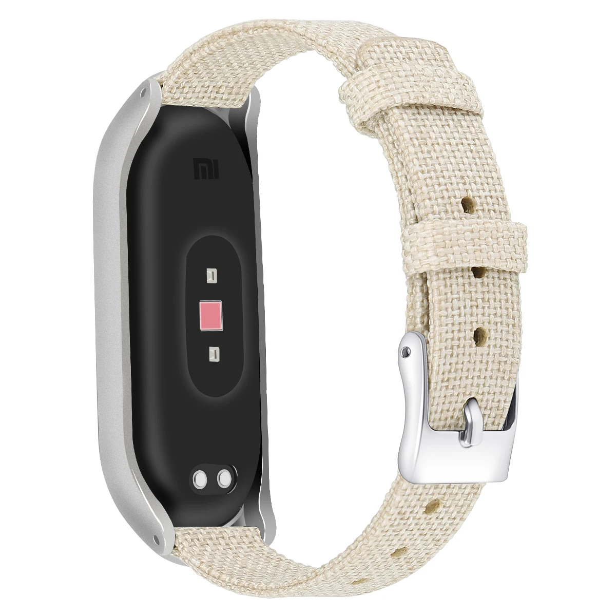 Для Xiaomi mi Band 4 браслет Мягкий Холст Материал рама из нержавеющей стали сменный ремешок для mi Band 3 ремешок