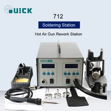 Быстрый 712 цифровой дисплей 2 в 1 паяльная станция горячий воздушный пистолет паяльная станция Регулируемый паяльник для ремонта Пайки PCB