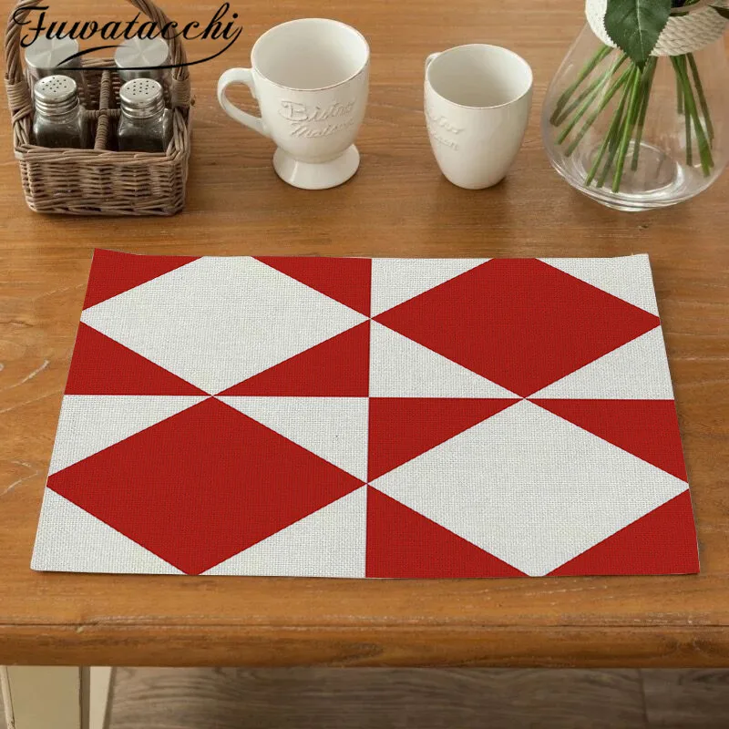 Подставки для напитков Fuwatacchi с геометрическим рисунком многоразовый коврик