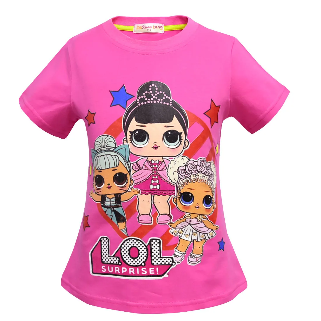 

LoL Surprise Original Girl Model Toys T-shirt Skir 3D Cartoon Design Toddler Girl Print T Shirt for Summer Fashion Short Sleeve