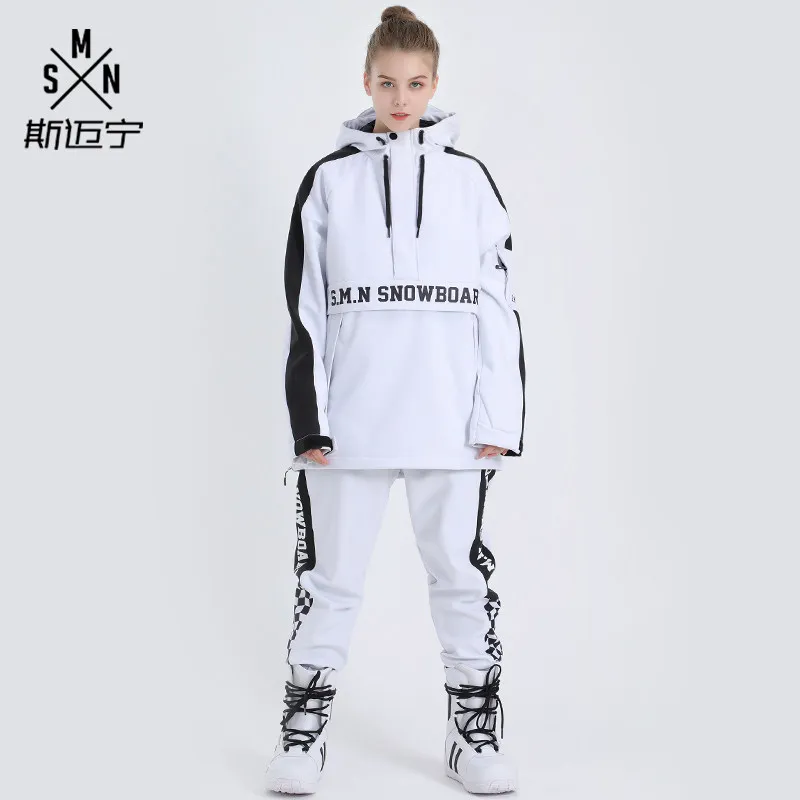 SMN брендовый мужской лыжный костюм для взрослых, куртка для сноуборда, штаны, Женская лыжная одежда, брюки, ветронепроницаемые, водонепроницаемые, уличная спортивная одежда, костюм