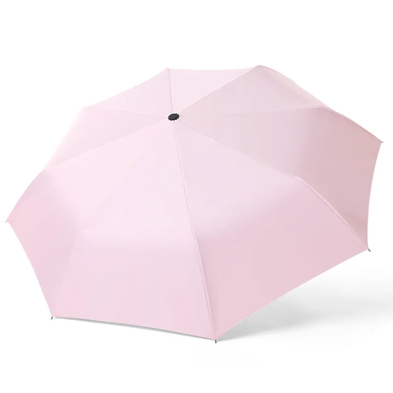 Полностью автоматический зонт складной сплошной цвет водонепроницаемый двойного назначения черный пластиковый зонтик ветрозащитный двойной слой зонтик с коробкой