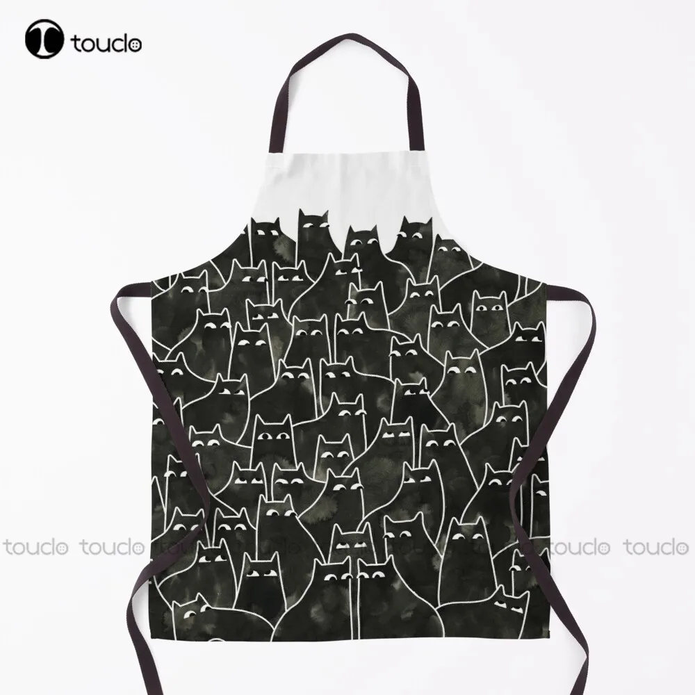 

Suspicious Cats Apron Aprons Cute For Women Men Unisex Adult Garden Kitchen Household Cleaning Custom Apron