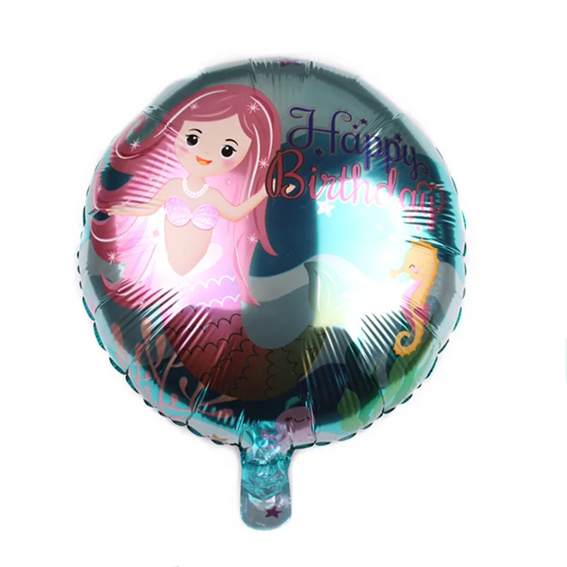 18inch-1Pcs 1 шт 103*70 см Мультяшные Русалочки воздушные шары Ариэль алюминиевые шары с принцессой хвост русалки воздушные шары для детей день рождения - Цвет: 18inch-1Pcs