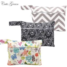 Многоразовая Водонепроницаемая мокрая сумка с напечатанным карманом Подгузники Сумки для кормления менструальная чаша PUL маленькая Wetbag миниатюрная детская коляска Сумка для беременных