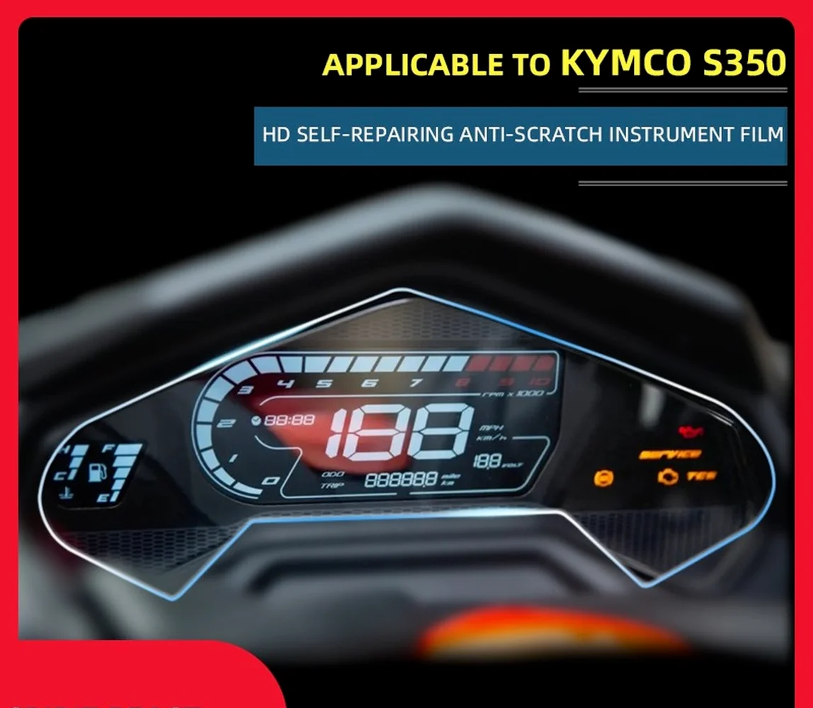 

Motorcycle Speedometer Scratch Proof TPU Protection Film Dashboard Screen Instrument Film for KYMCO Xciting S 350