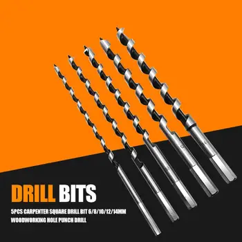 

5pcs Carbon Steel Drill Bit Elaborate Manufacture Prolonged Durable Drilling Power Tool for Metal Woodworking Hole Punch