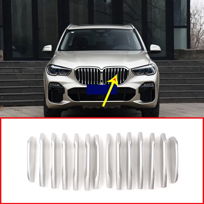 14 шт. декоративные полоски для переднего гриля из АБС-пластика BMW X5 G05 2019