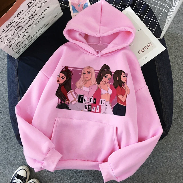 US $6.67 Ariana Grande Thank You Next Harajuku Graphic Hoodie Women 90s Ullzang 7 Rings Funny Sweatshirt Don