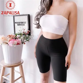 

Fashion Slim Hips Women High Waist Shorts Casual Sport Style Solid Color Patchwork Elastic Skinny Women Sexy Shorts
