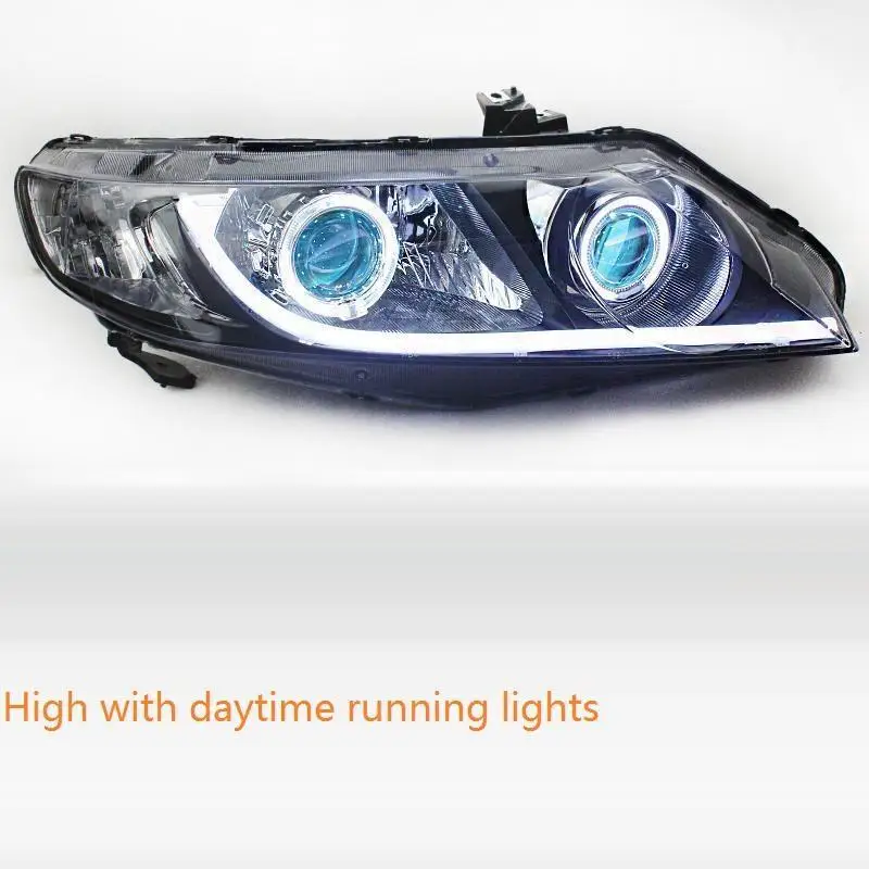 MODEL D Поворотник Automovil автозапчасти Drl дневные ходовые светодиодные Cob фары автомобильные фары в сборе 12 13 14 15 для Honda Civic - Цвет: MODEL D