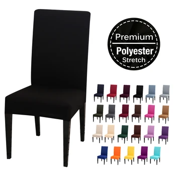 

1/2/4/6PCS Universal Chair Covers Spandex Dining Chair Cover Stretch Machine Washable High Back Chair