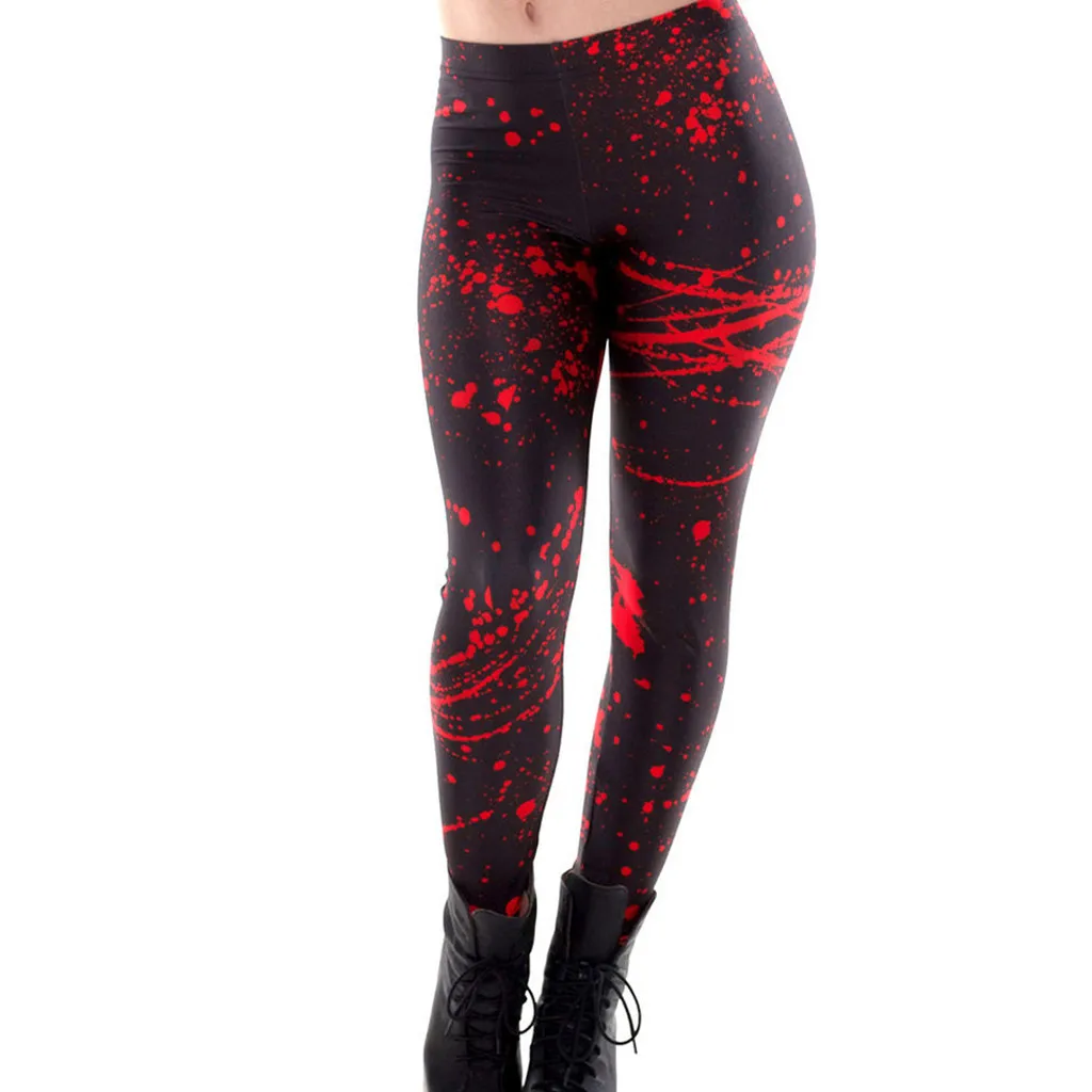 Sweatpants For Women Sports Skinny Leggings Halloween Print High Waist Workout Running Trouser 2019 spodnie damskie