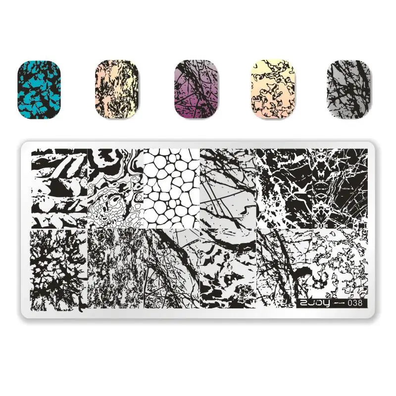 Пластины для стемпинга ногтей(Zjoy01-60) для нейл-арта, дизайн-процветает и украшения ногтей пластины для стемпинга-набор 3