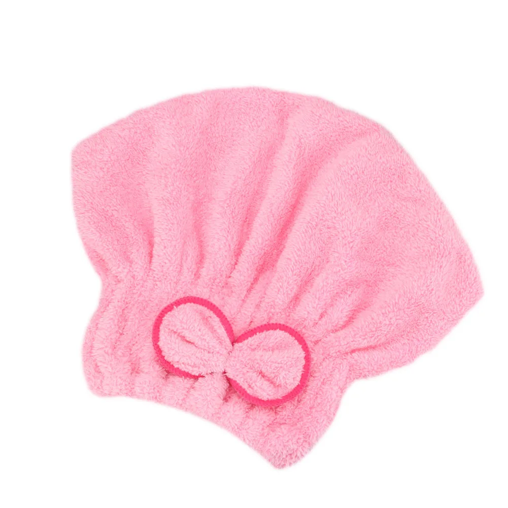 New Microfibre Quick Hair Drying Bath Spa Bowknot Wrap Towel Hat Cap For Bath Bathroom Accessories SCI88