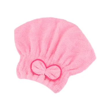 

New Microfibre Quick Hair Drying Bath Spa Bowknot Wrap Towel Hat Cap For Bath Bathroom Accessories SCI88