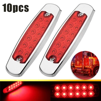

Red Marker Lights Side 12 LED For Peterbilt 12V/24V Practical Brand new