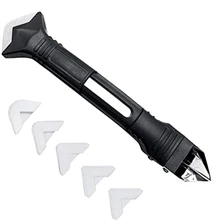 3 em 1 ferramenta removedor de selante de silicone durável, raspador de ângulo de cola de vidro esparadrapo resíduo raspador de costura ferramenta de reparo kit g8tb