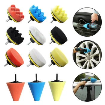 

Waxing Polishing Pad Wheel Kit Car Wool Buffing 14pcs/Set Universal Brand New High Quality