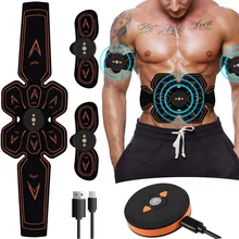 Muscle Stimulator Abdominal Musculaire Electrostimulation Electro Stimulateur ABS EMS Home Gym Belly Arm Leg Massage USB Charged