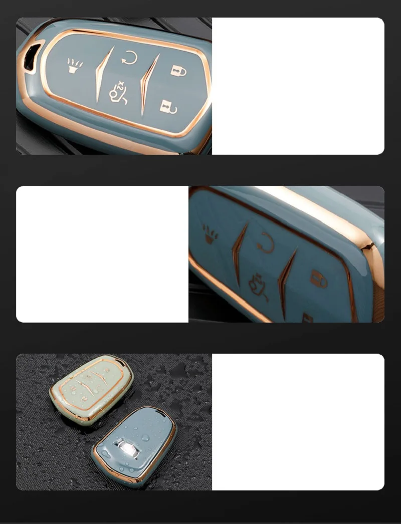 Copertura della cassa chiave dell'automobile per Cadillac ATS-L XTS XT5 CTS CT6 copertura chiave dell'automobile ATS 28T SRX Escalade 2015 Car Styling portachiavi accessori - Haf2040415da14104bb09cedae8e78c58V