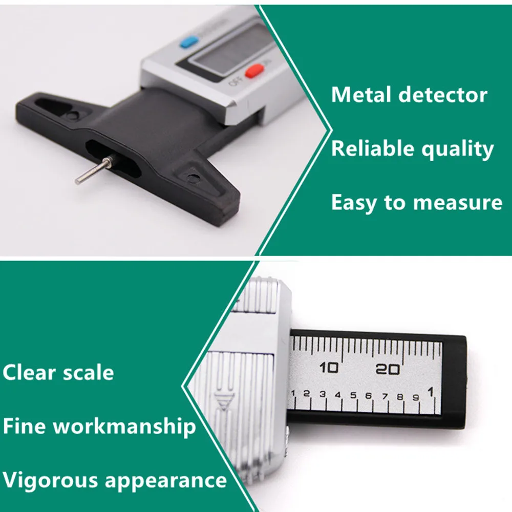 Digital Car Tyre Tire Tread Depth Gauge Meter Auto Tire Wear Detection Measuring Tool Caliper Thickness Gauges Monitoring Depth 2
