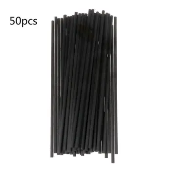 

50Pcs 20cmx4mm black Fiber Sticks Diffuser Aromatherapy Volatile Rod for Home Fragrance Diffuser Home Decoration