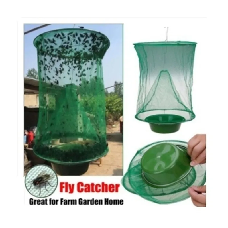

1PC Outdoor Pest Control Hanging Fly Catcher Killer Flies Flytrap Cage Net Trap