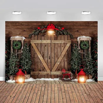 

Christmas Photography Backdrop Windows Fireplace Photocall Winter Snow Portrait Background Photo Studio Christmas Tree Gifts Toy