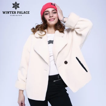 

WINTER PALACE 2019 Women's New Wool Fur Coat Short Suit Collar high quality Jacket Wool coat Winter Warm Wool Fur Coat Multiple