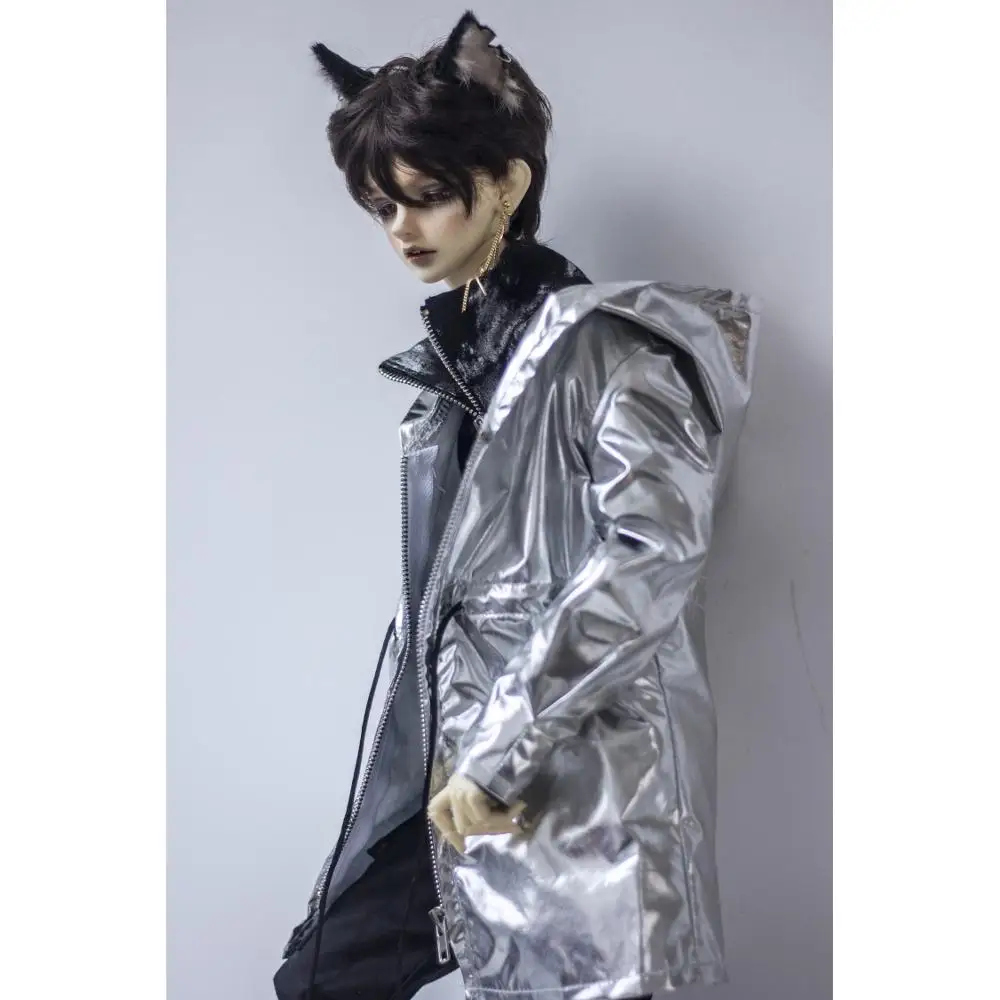 BJD кукла длинное пальто наряды Топ Серебряная одежда для мужчин 1/4 1/3 SD17 70 см 17
