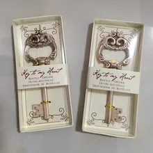 30 шт/лот свадебный сувенир и раздаточный материал для гостей ключ к сердцу Золотой Античный ключ открывалка для бутылок