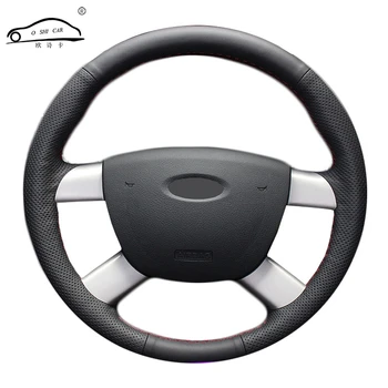 本革車のステアリングホイールカバーホンダシティー 2007-2008 フィット 2007-2008 ジャズ 2007-2008/ステアリング輪ハンドル編組