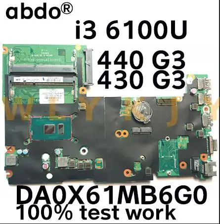 Оригинальная материнская плата для HP ProBook 430 440 G3 830935-601 DA0X61MB6G0 100% протестирована