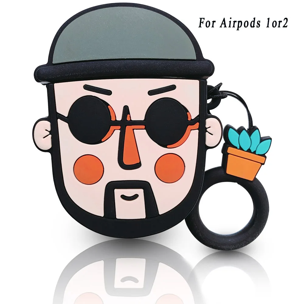 Чехол для наушников Airpods, силиконовый чехол Rick And marty, защитный чехол для Apple Airpods, чехол, аксессуары - Цвет: Man