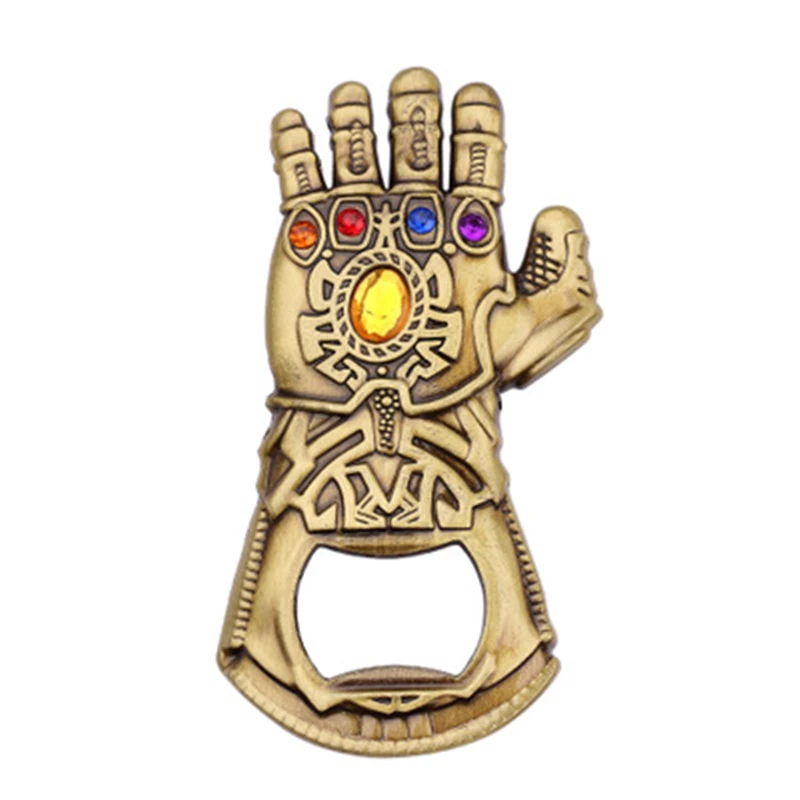 Мстители: Engame Thanos косплей реквизит Lnfinite перчатки открывалка для бутылок Аниме Реквизит открывашка для пивных бутылок крышка стеклянная сода - Цвет: B01