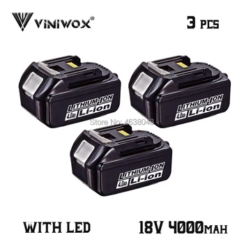 

4000mAh Replacement Lithium Ion Battery for Makita 18V BL1840 BL1830 BL1850B BL1815 BL1860 LXT400 Rechargeable Battery Packs 36V